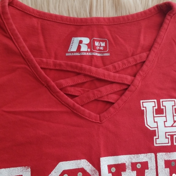 UH Love Houston Red Shirt in Women's Size M/M(7-9) - Picture 3 of 8